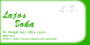 lajos doka business card